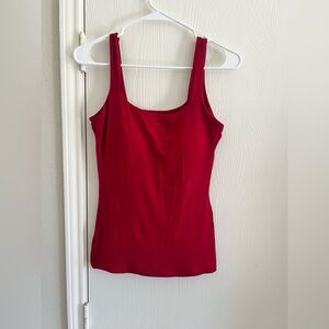 Klassy Network Red Tank Top with Built-in Bra